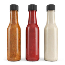 90ml 150ml 5oz empty chili sauce glass bottle with fitment seal plastic cap